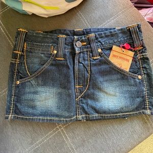 (2) True Religion mini skirts